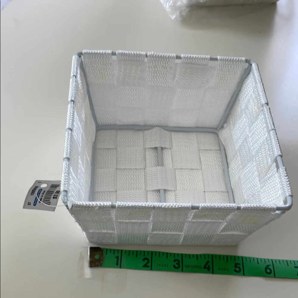 White Square Storage Bins